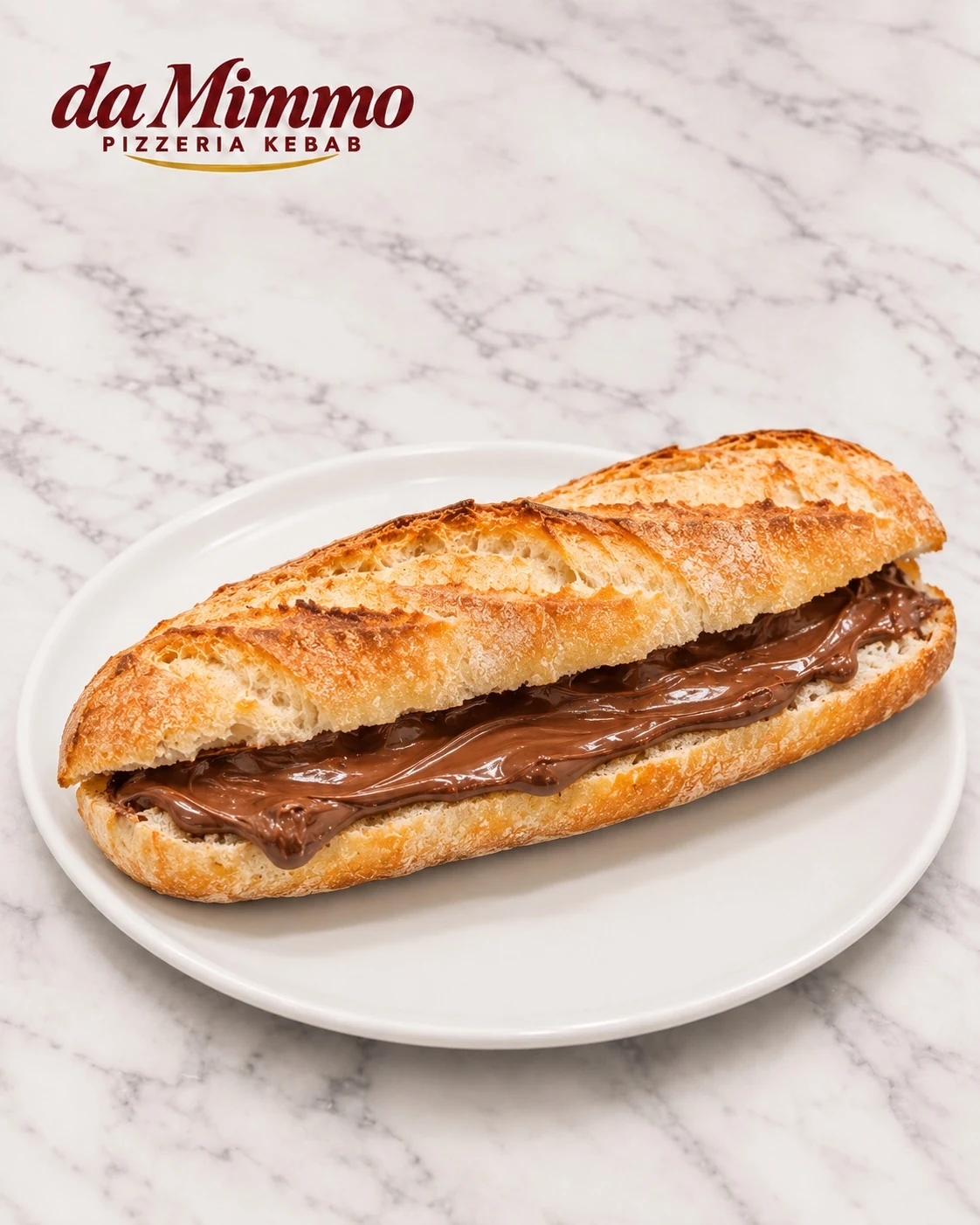 Französisches Sandwich 3 auf weißem Marmor