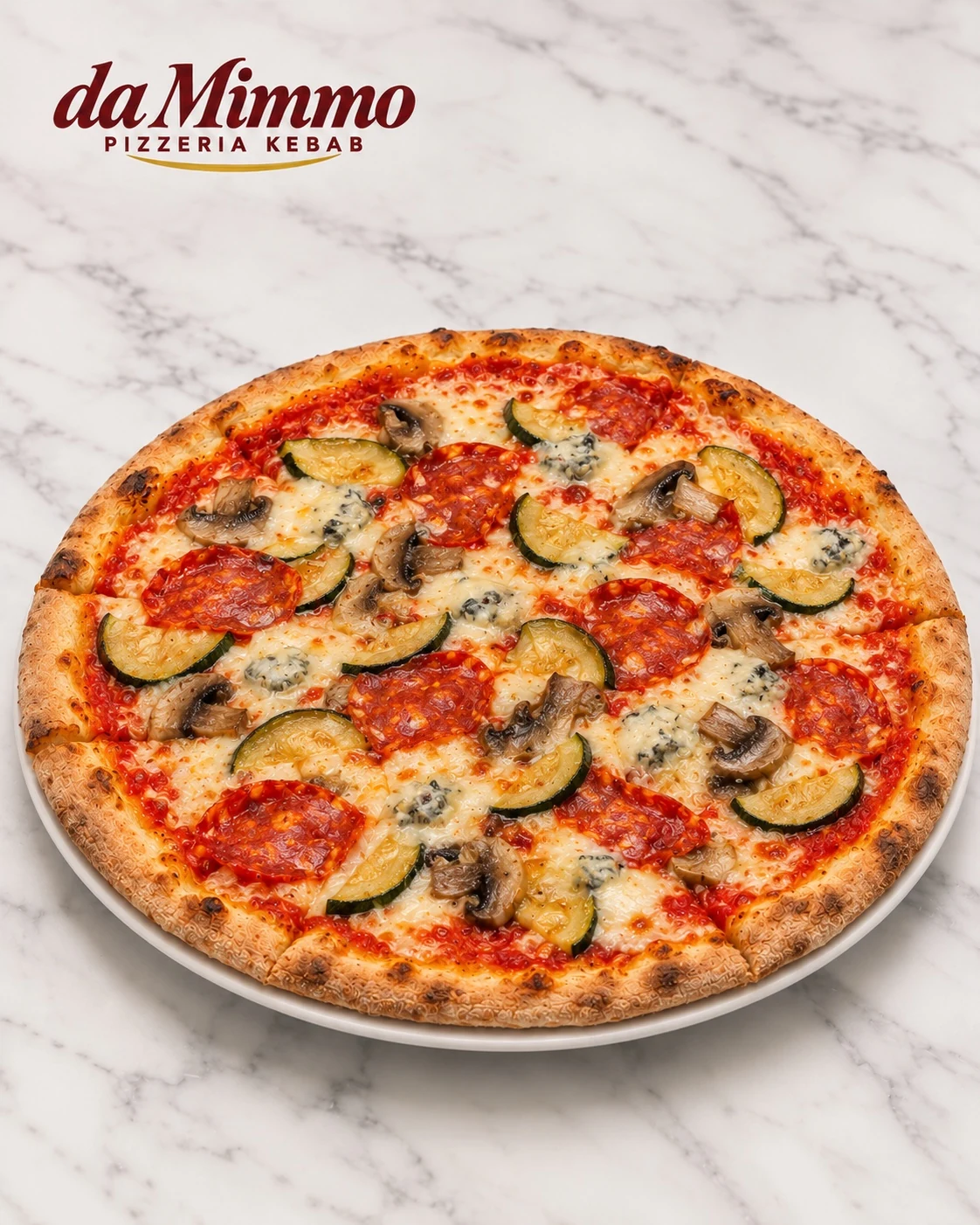 Rustica on white marble